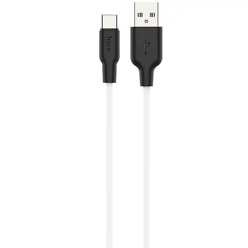 Дата кабель Hoco X21 Plus Silicone Type-C Cable (2m) Чорний / Білий