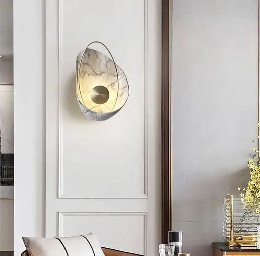 Бра Vele Luce з імітацією мармуру в білому кольорі Арт. W 1834 WT Line F - фото 2