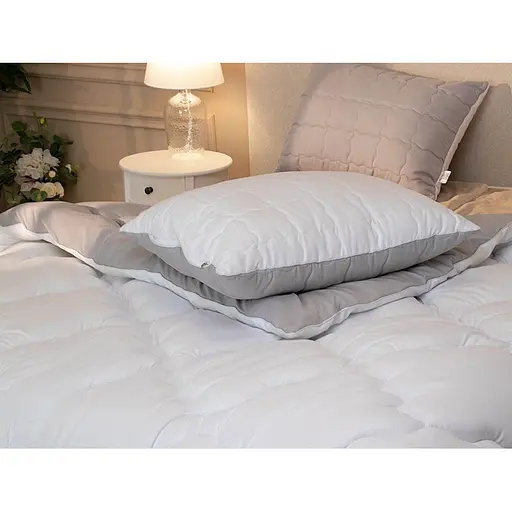 Набір ковдра та 2 подушки Grey White сірий (172.52_Grey White) - фото 2