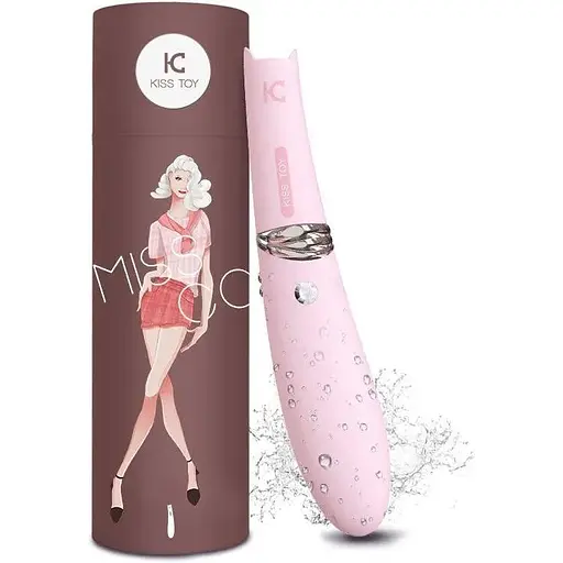 Вакуумный стимулятор с вибрацией KissToy Miss CC Рожевий - фото 8