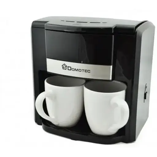 Кофеварка Domotec MS-0708 капельная 500 Вт с 2 чашками черная - фото 1