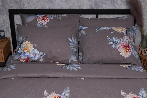 Комплект постельного белья Moon&Star Бязь Gold Люкс Flowers Wod семейный 143х210х2 наволочки 2х40х60 - фото 2