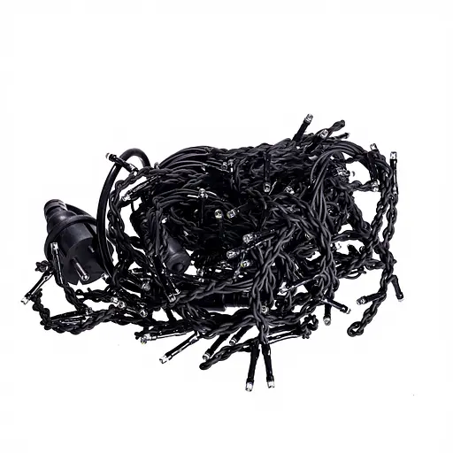 Новорічна гірлянда вулична Бахрома GarlandoPro 6 м 105 LED чорний провід Біле світло 6МBW - фото 3