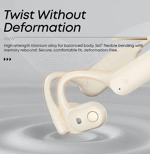 Бездротові кісткові навушники Langsdom BE-10 Pro бежевий 32 Гб - фото 3