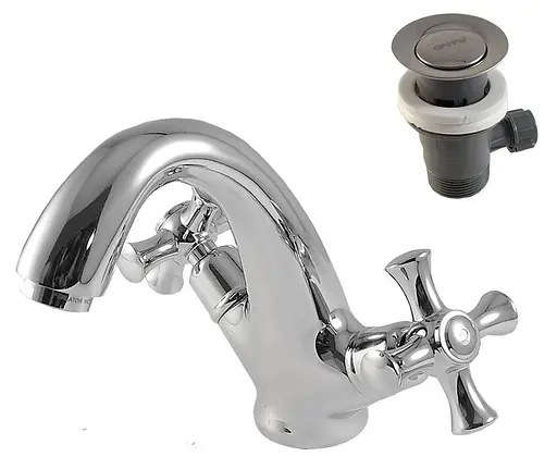 G1042 Змішувач для умивальника буксовий шпилька Gappo Pollmn 1/8 Хром - фото 1