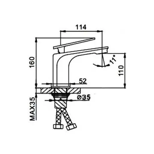 Змішувач для умивальника Frap F1058 - фото 2