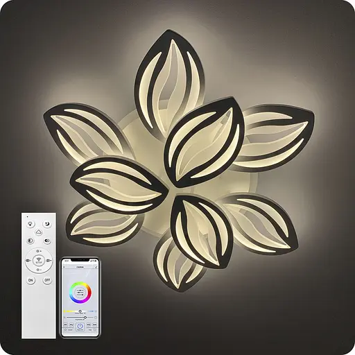 Люстра светодиодная 517 Light 3color с пультом 180Вт Белый (02115) - фото 2