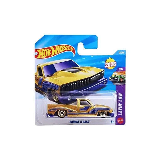 Базовая машинка Hot Wheels Layin' Low Bounce'n Bass желтая (5785) JJH32-N521 - фото 6