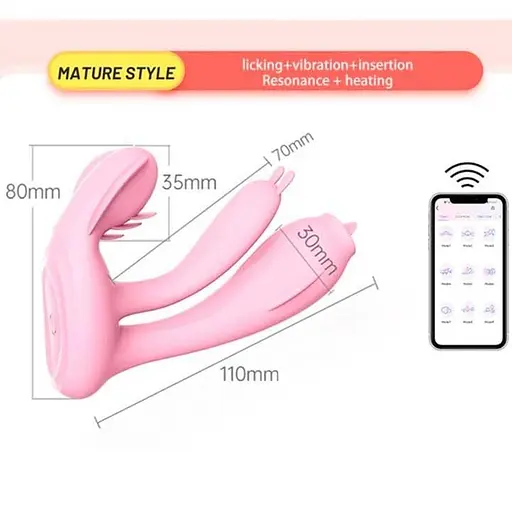 Смарт-вибратор для женщин Love Spouse с подогревом для точки G из силикона 110 мм розовый - фото 4