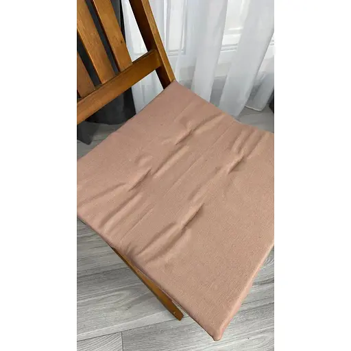 Водоотталкивающая подушка на стул Ореховый однотон (2 шт.) - фото 6