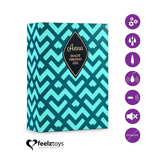 Віброяйце FeelzToys Anna 6,3 см (фіолетовий) - фото 4