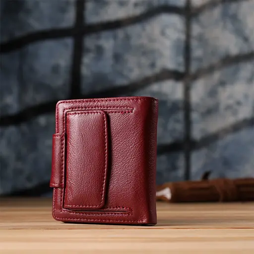 Женский кошелек вертикальный из натуральной кожи ST Leather 9.5х11х2 см acs0029646 - фото 9