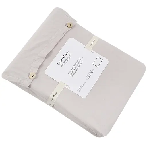 Постільна білизна Lotus Home Washed cotton Kansas бежевий євро (svt-2000022350006) - фото 2