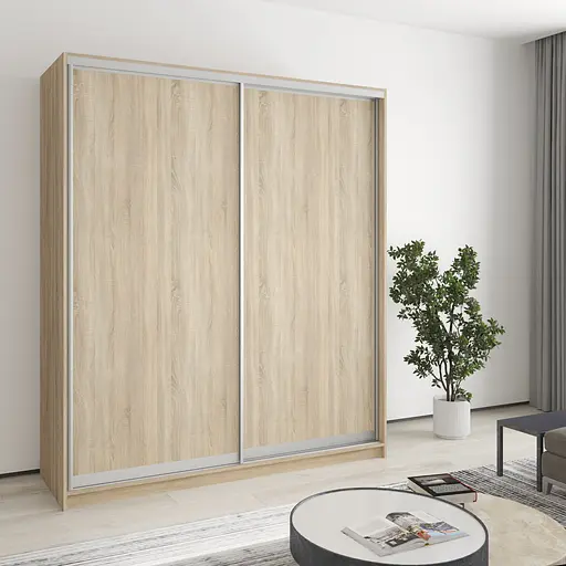 Шафа-купе дводверна MebelStar Уні AL 2ДСП 180x45x210 см Дуб сонома (MBS-2580)