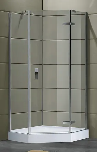 Душова кабіна Eger Stefani 90x90 на низькому піддоні 599-535, Хром - фото 2