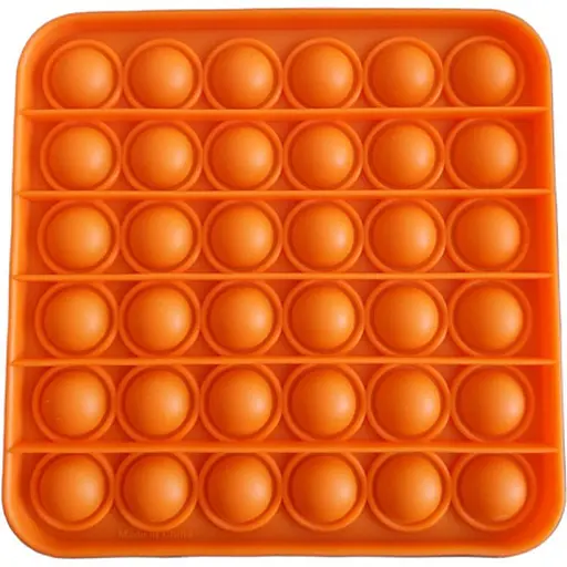 Сенсорна іграшка Pop it антистрес квадрат оранжевий - фото 1