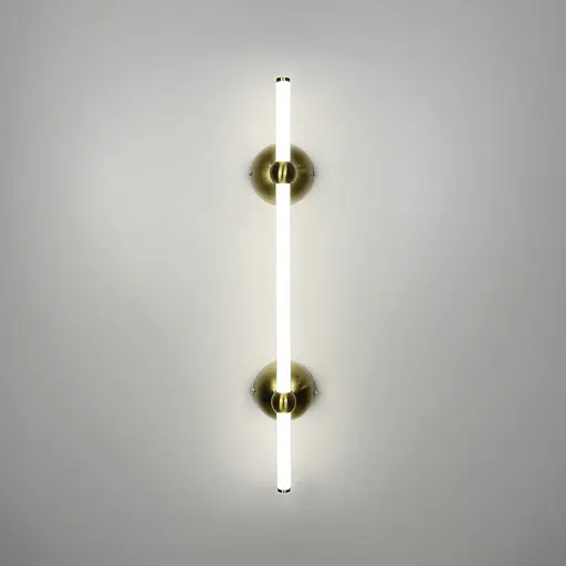 Линейное бра в латунном корпусе с двумя креплениями 62 см Line F Арт. WJ023/600-2 AB - фото 2