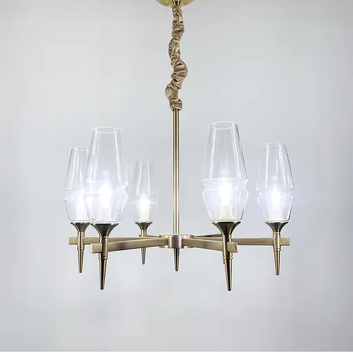 Підвісна люстра Lita із видовженими плафонами Line.F Кількість ламп 8 - фото 8