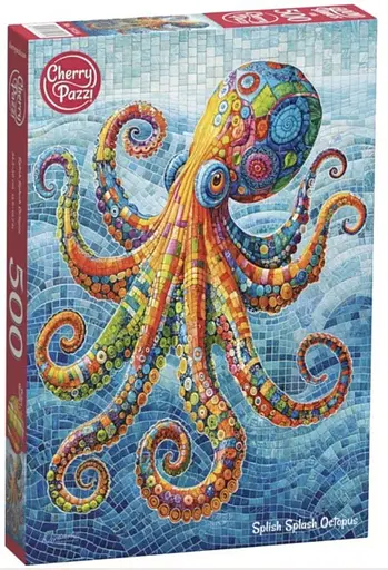 Пазли CherryPazzi Різнокольоровий восьминіг, 500 елементів, 34.5x50 см, 20234