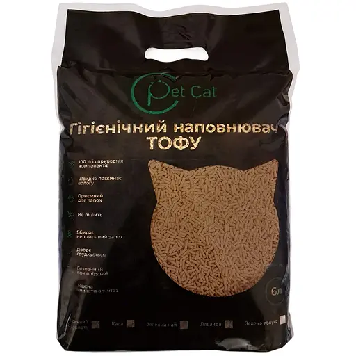 Наповнювач для котячого туалету Тофу Pet Cat з ароматом кави 6 л