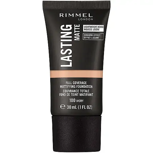 Тональная основа Rimmel Lasting Matte тон 100 (Ivory) 30 мл - фото 1