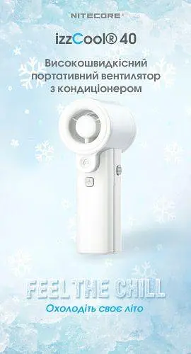 Вентилятор із охолоджуючим водним туманом Nitecore IzzCool 40 USB-C (Білий) - фото 10