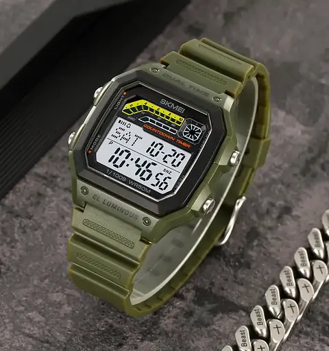Годинник чоловічий наручний Skmei 2307 (Зелений) - фото 4