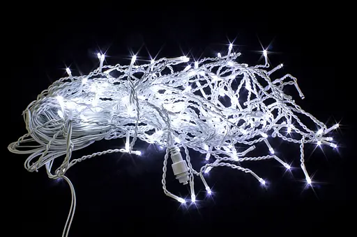 Гірлянда вулична бахрома світлодіодна з мерехтінням новорічна додому Laplandia білий ПВХ провід 12 м Біла (w.02.6w.408.F+) - фото 3