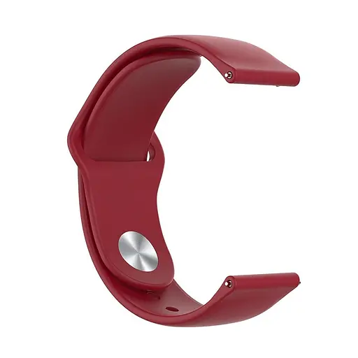 Ремешок силиконовый Boorui для часов 20 мм Sport design бордовый - фото 3