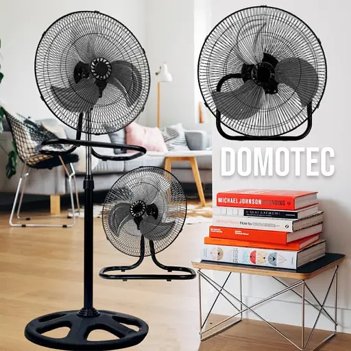 Вентилятор напольный 3в1 Domotec настольный настенный с металлическими лопастями 3 скорости 55 Вт - фото 5