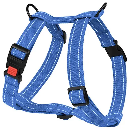 Шлея для собак Barksi Cotton Н-подібна S 20-30х36-60х1.6 см лазурно-синя - фото 1