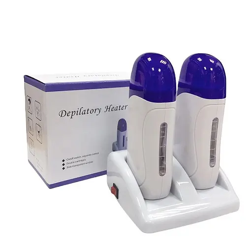Воскоплав двокасетний Globalstar Depilatory Double Wax Heater WW-1031 2в1 з підставкою для депіляції волосся - фото 2