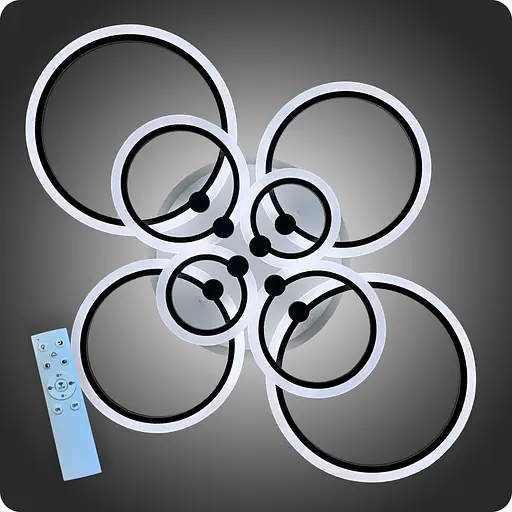 Люстра світлодіодна 517 Light 3color з пультом 224Вт Чорний (01230) - фото 1