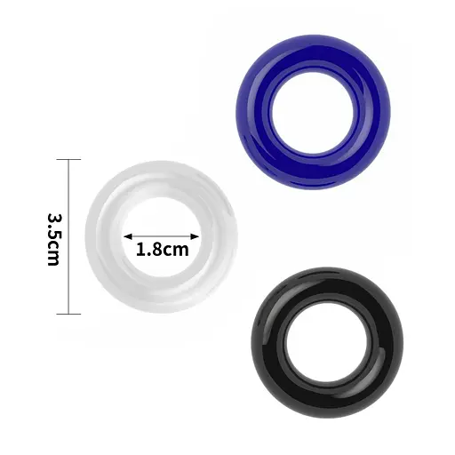 Набор эрекционных колец Lovetoy Power Plus Cock Ring Series Triple Donut 3 шт. мульти - фото 8