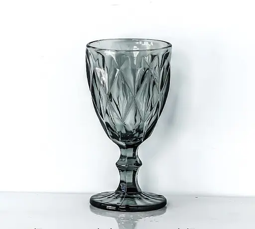 Набор бокалов для вина Glassware 6шт Подарочные цветные стеклянные фужеры для коктейлей 300мл Серый - фото 1