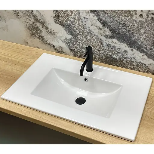 Умивальник VBI Ferrara 75 white врізний VBI-018049, Білий - фото 1