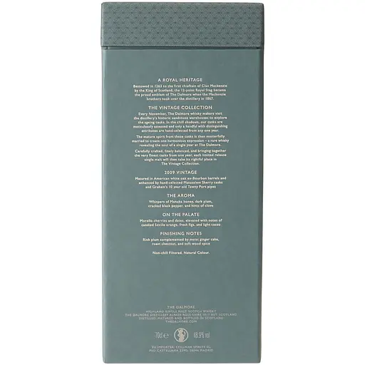 Виски The Dalmore 2009 Vintage 15 yo Highland Single Malt Scotch Whisky 48.9% 0.7 л - фото 10