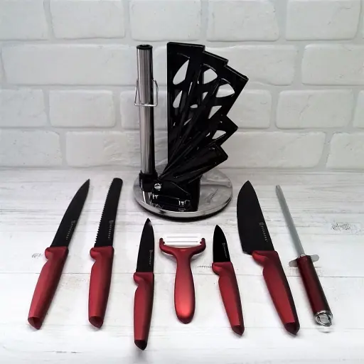 Набор кухонных ножей Edenberg EB-951 антибактериальное покрытие 8 предметов - фото 2