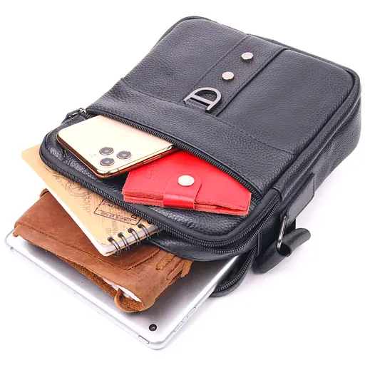 Чоловіча шкіряна сумка Vintage 19х22х6 см sum0022414 - фото 6