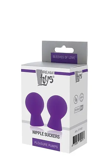 Помпи для сосків DreamToys Lit-Up Silicone Nipple Suckers Pleasure Pumps 7 см фіолетовий - фото 2
