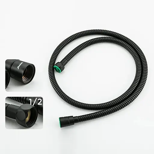 Вбудований гігієнічний душ чорний Gappo 1/8, Чорний матовий G7217-6 - фото 6