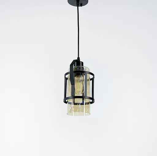 Підвісний світильник у стилі лофт Line.F Колір плафона Янтарний - фото 3