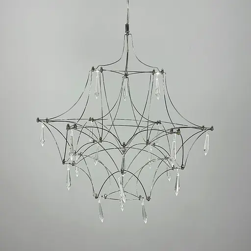 Дизайнерська невагома люстра MIRA C d60 см Line.F MJ 158-600 CH - фото 1