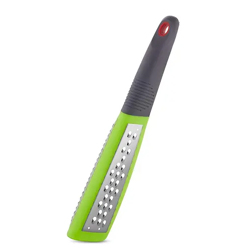 Тертка кухонна ручна двостороння для сиру шоколаду та цедри лимона з нержавіючої сталі 28.5 см, Kitchen Master Салатовий 86388 - фото 1