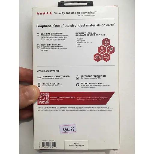 Протиударний чохол Gear4 Zagg London MagSafe для Iphone 15 Pro Max (6.7") тканинний Black Geo - фото 9