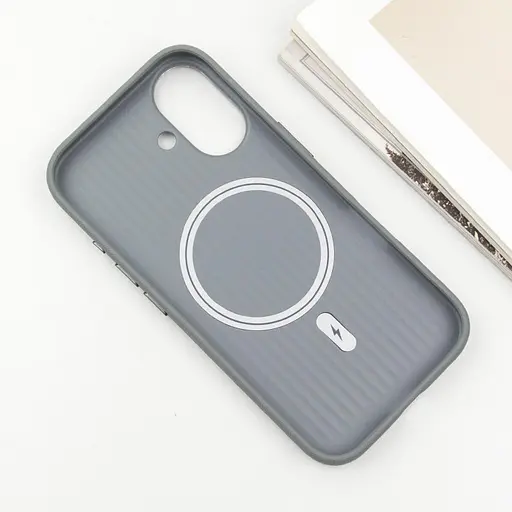 Шкіряний чохол Epik Carved with MagSafe для Apple iPhone 16, 6.1 Grey - фото 4