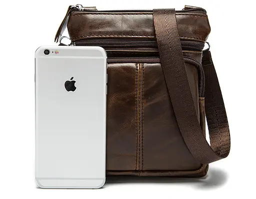 Сумка кожаная мужская Vintage 14х18,5х3 см sum0012371 - фото 5