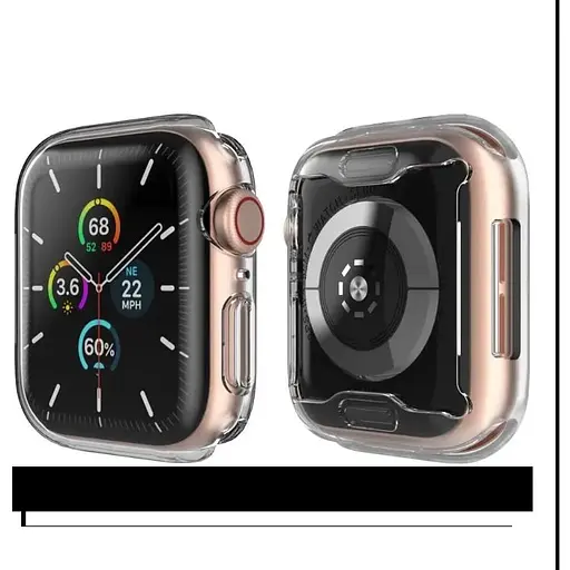 Чехол-накладка DK для Apple Watch 44mm (Series 4 / 5 / 6 / SE1 / SE2) Silicone Face Case (clear) - фото 6