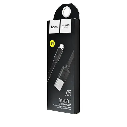 Кабель Hoco X5 Bamboo Type-C charging Cable Чорний - фото 2