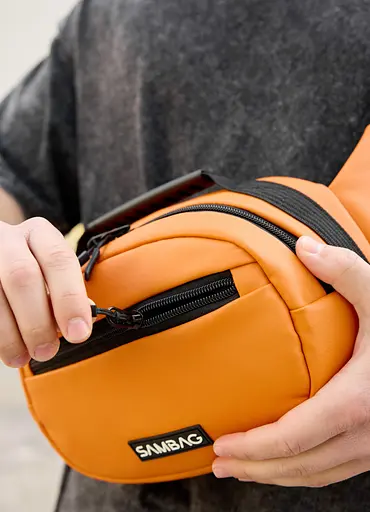 Сумка через плечо бананка Sambag Flex оранжевая 30×17×10 см (85351029m) - фото 4